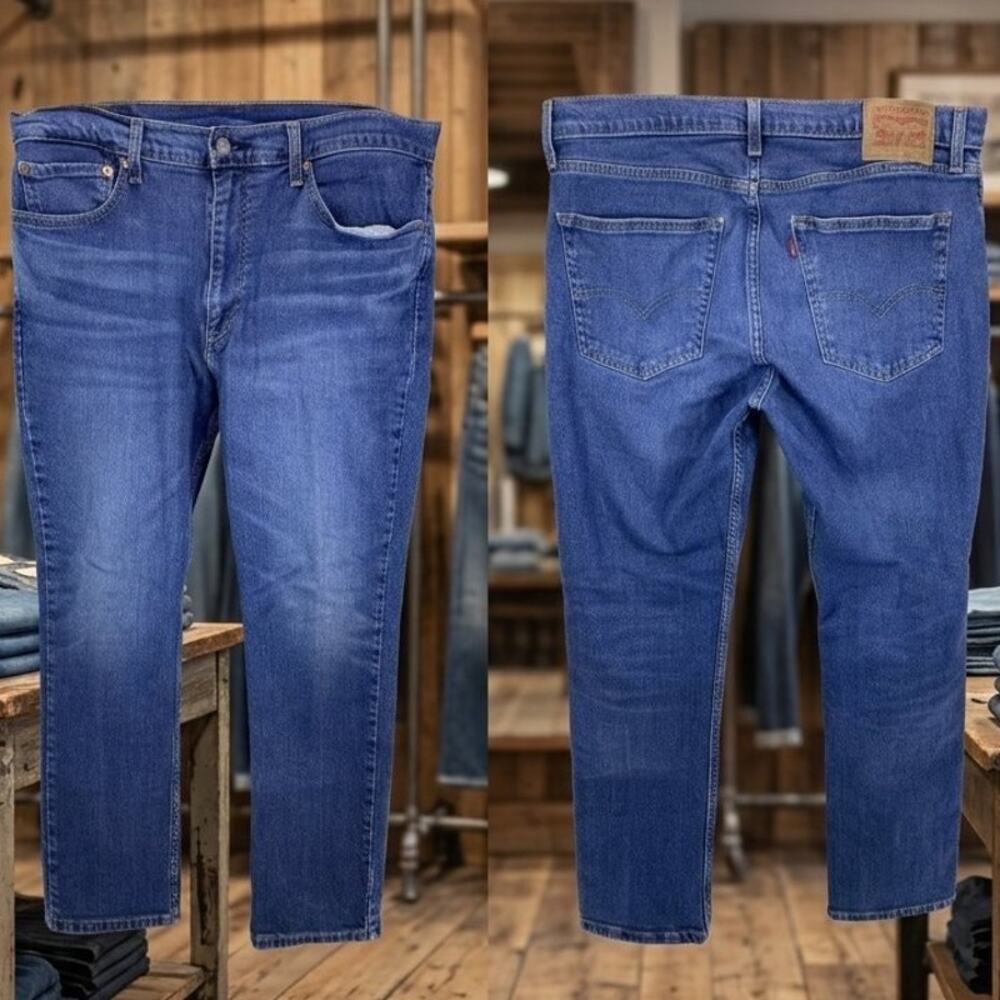 Levi's 511 Slim Straight Medium Wash Stretch Denim Blue Jeans Men's 36x30